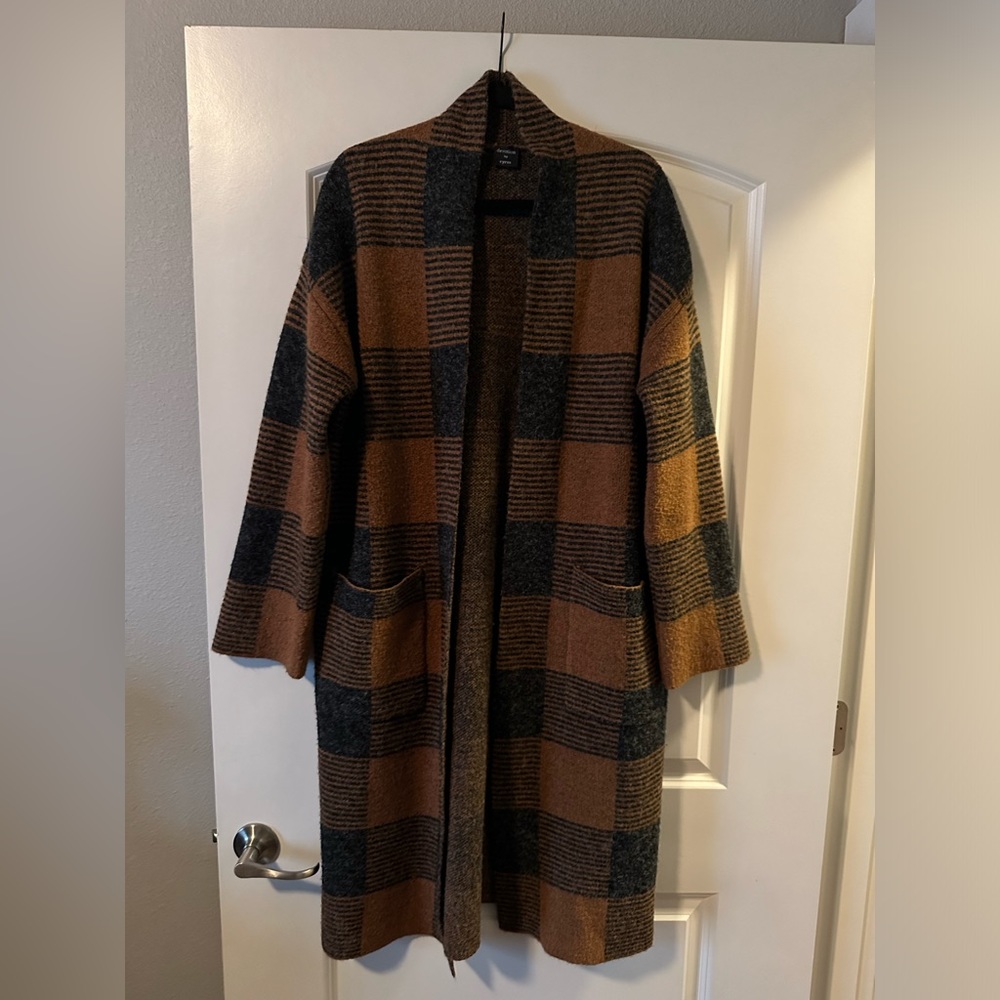 Long knit cardigan
